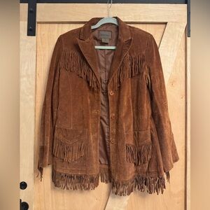 Brandon Thomas Leather Fringe Jacket
